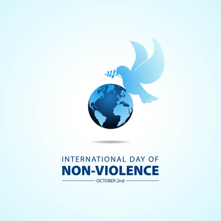 International Day Of Non Violence October 2nd Background Vector Illustrationのイラスト素材