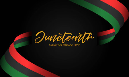 Happy Juneteenth june 19 freedom day background Vector illustrationのイラスト素材