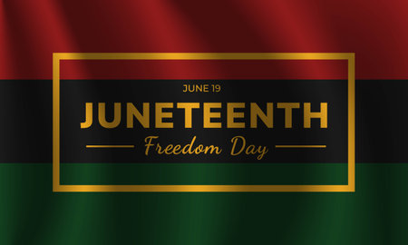 Happy Juneteenth june 19 freedom day background Vector illustrationのイラスト素材