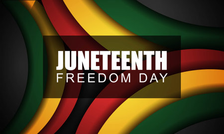 Happy Juneteenth june 19 freedom day background Vector illustrationのイラスト素材