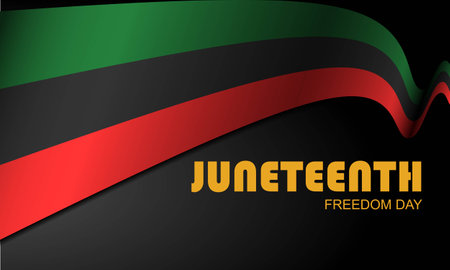 Happy Juneteenth june 19 freedom day background Vector illustrationのイラスト素材