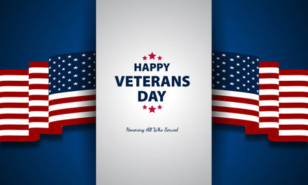 Happy Veterans Day United States of America background vector illustrationのイラスト素材