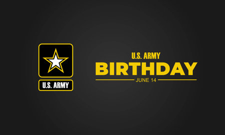 U.S. Army Birthday June 14 Background Vector Illustrationのイラスト素材