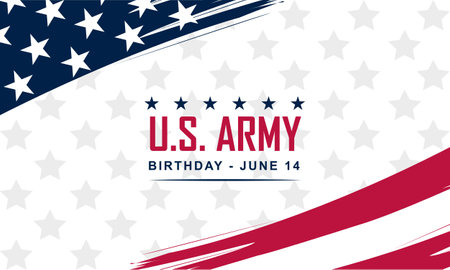 U.S. Army Birthday June 14 Background Vector Illustrationのイラスト素材