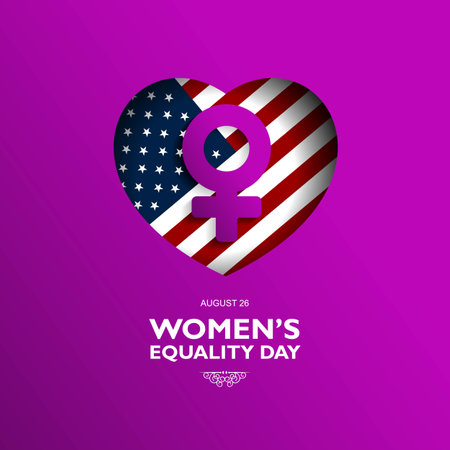 National Women's Equality Day August 26 Background Vector Illustrationのイラスト素材