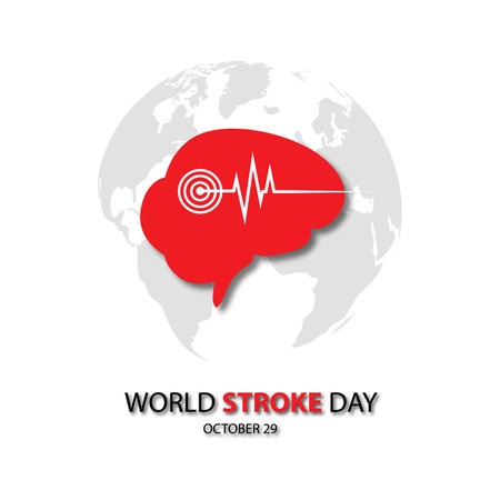 World Stroke Day October 29 background vector Illustrationのイラスト素材
