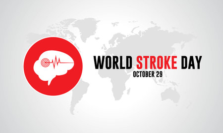 World Stroke Day October 29 background vector Illustrationのイラスト素材