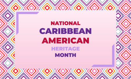 National Caribbean American Heritage Month Background Vector Illustrationのイラスト素材