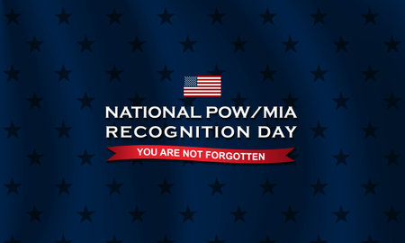National POW MIA Recognition Day September 15 Background Vector Illustrationのイラスト素材