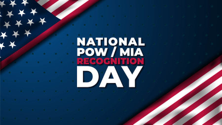 National POW MIA Recognition Day September 15 Background Vector Illustrationのイラスト素材
