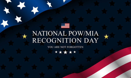 National POW MIA Recognition Day September 15 Background Vector Illustrationのイラスト素材