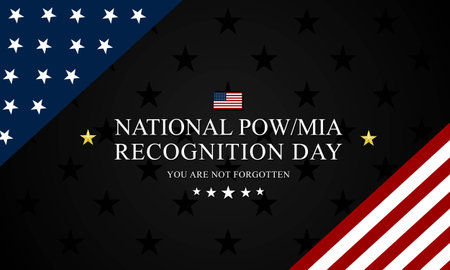 National POW MIA Recognition Day September 15 Background Vector Illustrationのイラスト素材