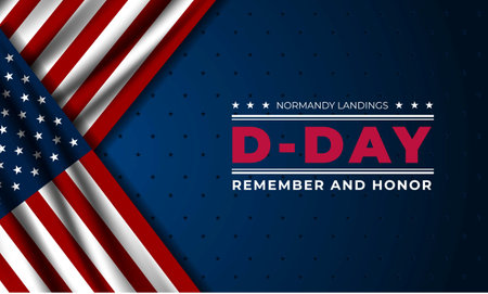 D-Day Normandy Landings June 06 Background Vector illustration