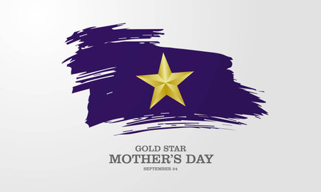 Gold star mothers day background vector illustrationのイラスト素材
