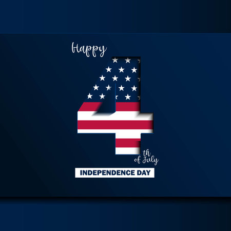 Happy Fourth of July Independence day USA Background Design Vector illustrationのイラスト素材
