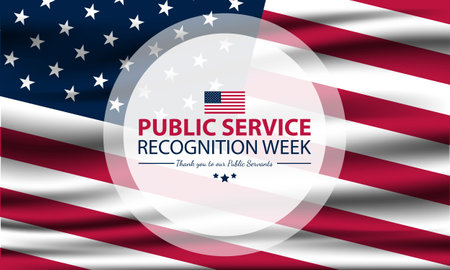Happy Public Service Recognition Week Background Vector Illustration