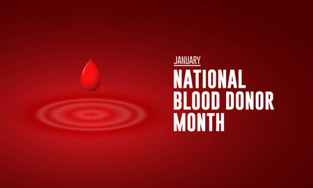 National Blood Donor Month Background Vector Illustrationのイラスト素材