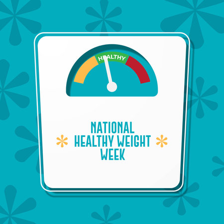 National Healthy Weight Week Background Vector Illustrationのイラスト素材