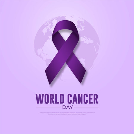 World Cancer Day February 4 Background Vector Illustrationのイラスト素材