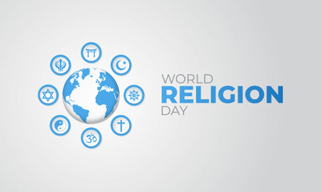 World Religion Day background Vector Illustrationのイラスト素材