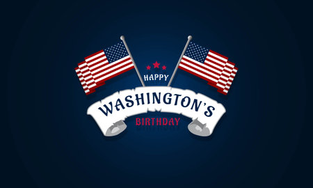 Happy Washingtons Birthday Background Vector Illustrationのイラスト素材