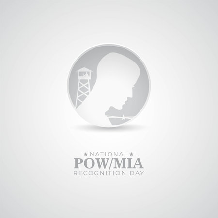 National POW MIA Recognition Day September 15 Background Vector Illustrationのイラスト素材