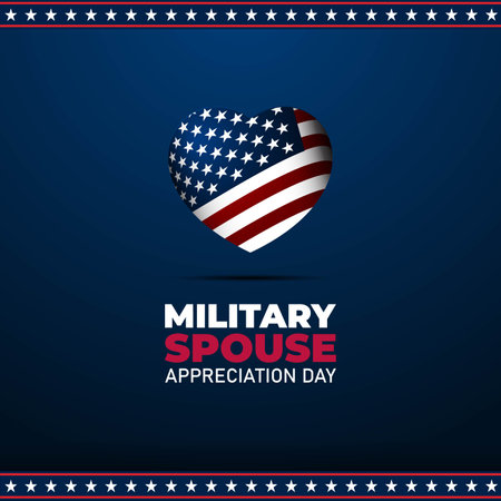Military Spouse Appreciation Day Background Vector Illustrationのイラスト素材