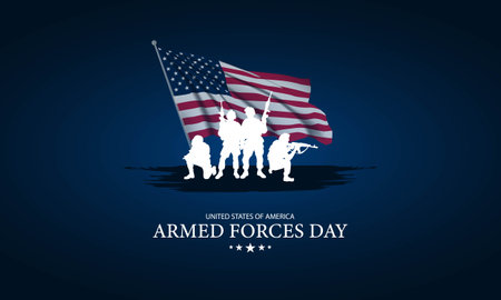 Armed Forces Day background vector illustrationのイラスト素材