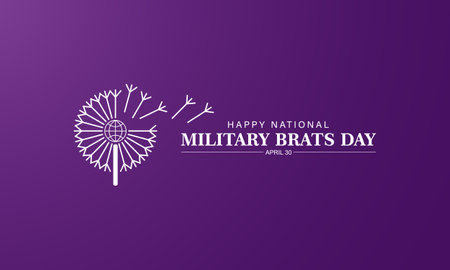 National Military Brats Day Background Vector Illustrationのイラスト素材