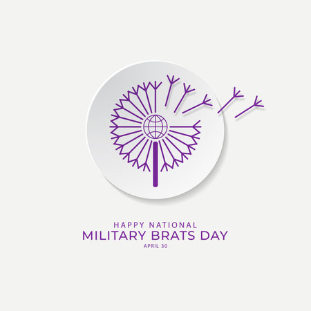 National Military Brats Day Background Vector Illustrationのイラスト素材