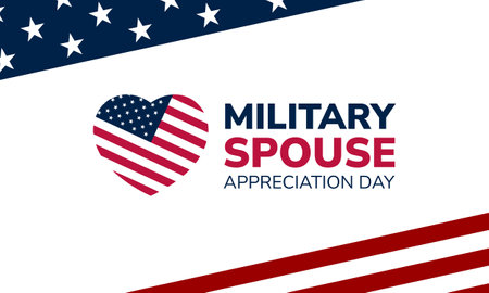 Military Spouse Appreciation Day Background Vector Illustrationのイラスト素材