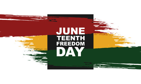 June is National Freedom Day. Holiday concept. Template for background, banner, card, poster with text inscription. Vector illustration.のイラスト素材