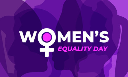 National Women's Equality Day August 26 Background Vector Illustrationのイラスト素材