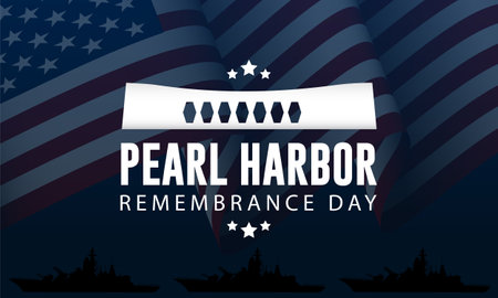 National Pearl Harbor Remembrance Day December 7 background Vector Illustrationのイラスト素材