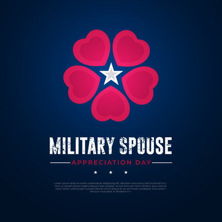 Military Spouse Appreciation Day Background Vector Illustrationのイラスト素材