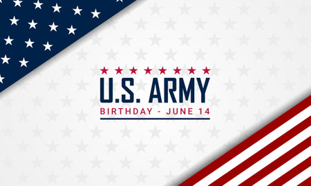 U.S. Army Birthday June 14 Background Vector Illustrationのイラスト素材
