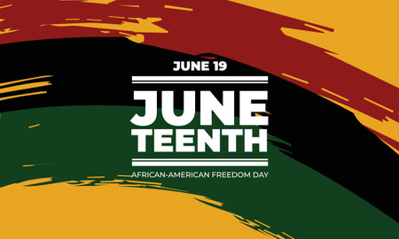 Happy Juneteenth june 19 freedom day background Vector illustrationのイラスト素材