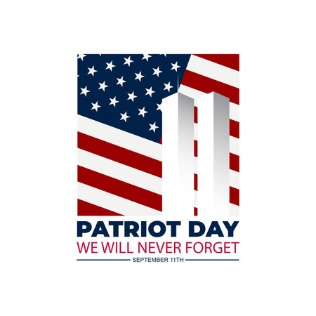 Patriot Day September 11th background vector illustration