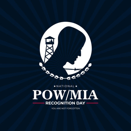 National POW MIA Recognition Day Background Vector Illustrationのイラスト素材