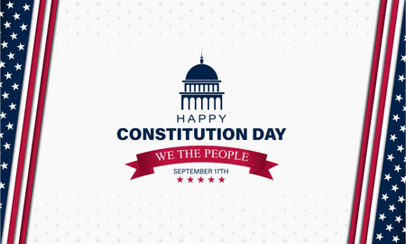 Happy Constitution and citizenship day United States Of America background vector illustrationのイラスト素材