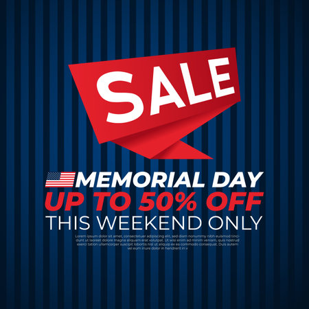 Memorial Day Sales Background vector illustrationのイラスト素材