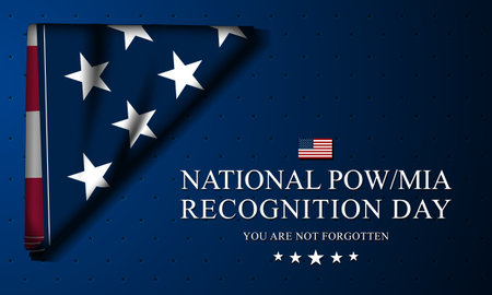 National POW MIA Recognition Day Background Vector Illustrationのイラスト素材