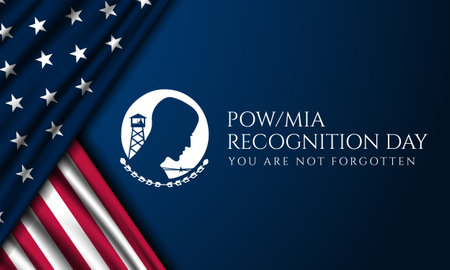 National POW MIA Recognition Day Background Vector Illustrationのイラスト素材