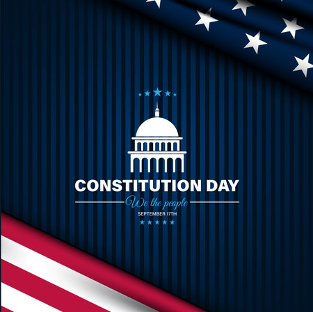 Happy Constitution and citizenship day United States Of America background vector illustrationのイラスト素材