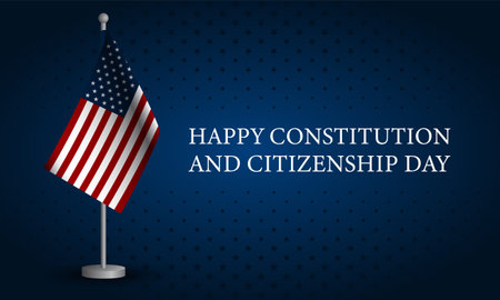 Happy Constitution and citizenship day United States Of America background vector illustrationのイラスト素材