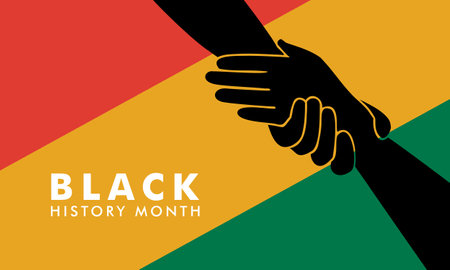 Black History Month Celebration Background Vector Illustrationのイラスト素材