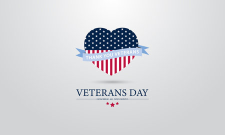 Thank you veterans, November 11, honoring all who served, American flags background vector illustrationのイラスト素材
