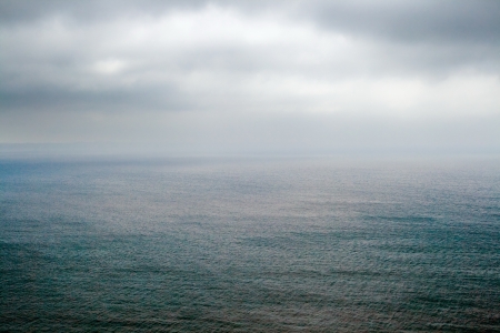 Picture of beautiful surface with overcast sky near cape Pen Hir  Bretagne の写真素材