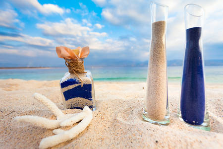 wedding ceremony - mixing sands is a new familyの写真素材