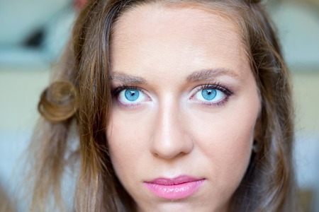 Brides makeup or visage  for wedding ceremonyの写真素材